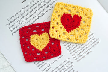 Crochet Heart Granny Square (Style IV) Pattern Free