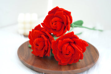 Crochet Rouge Rose Pattern Free (PDF + Beginner Tutorial)