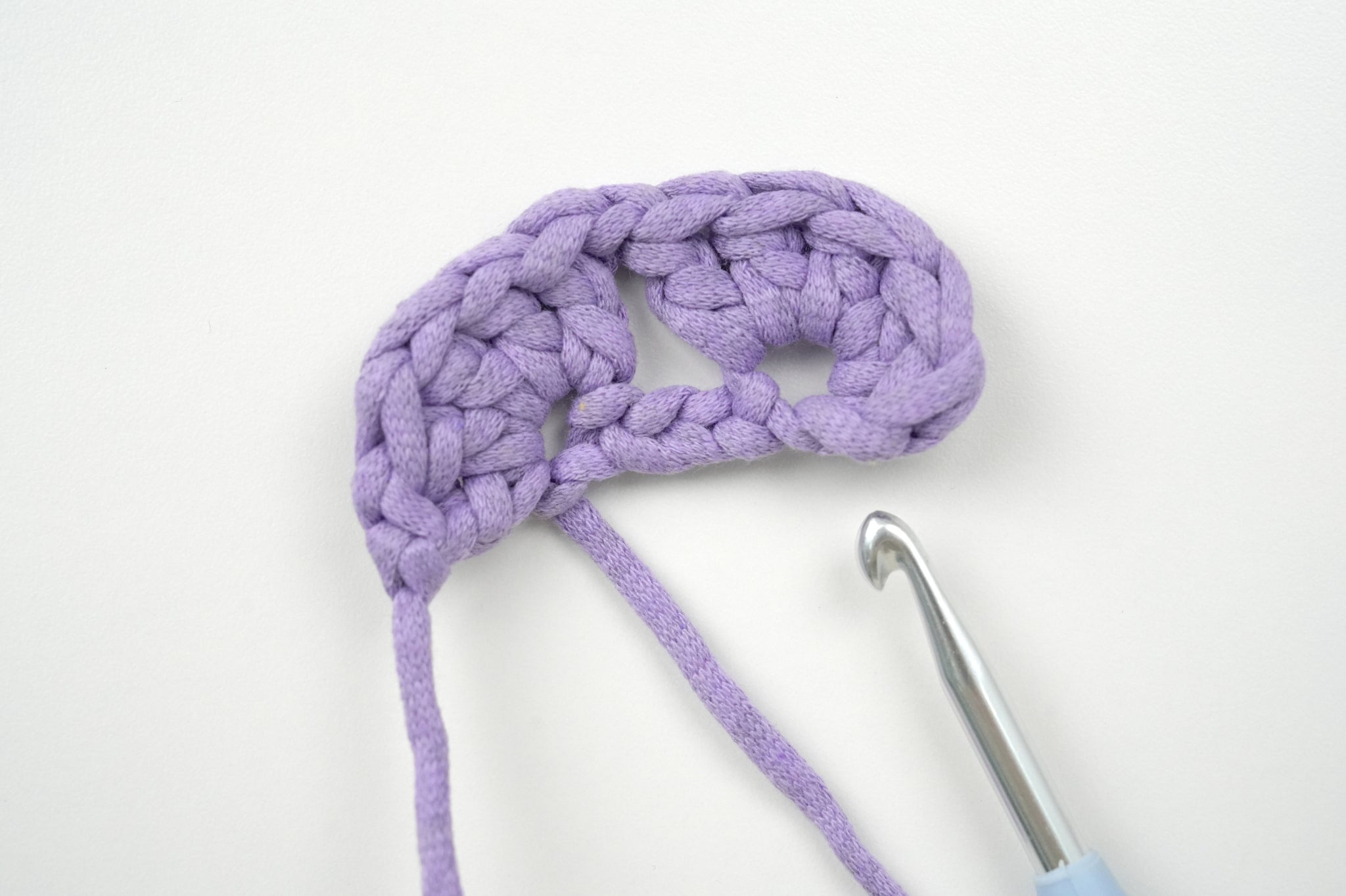 2 Double Crochet, Chain 1, 2 Double Crochet Shell