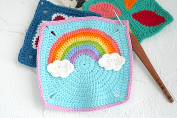 Rainbow Granny Square Pattern