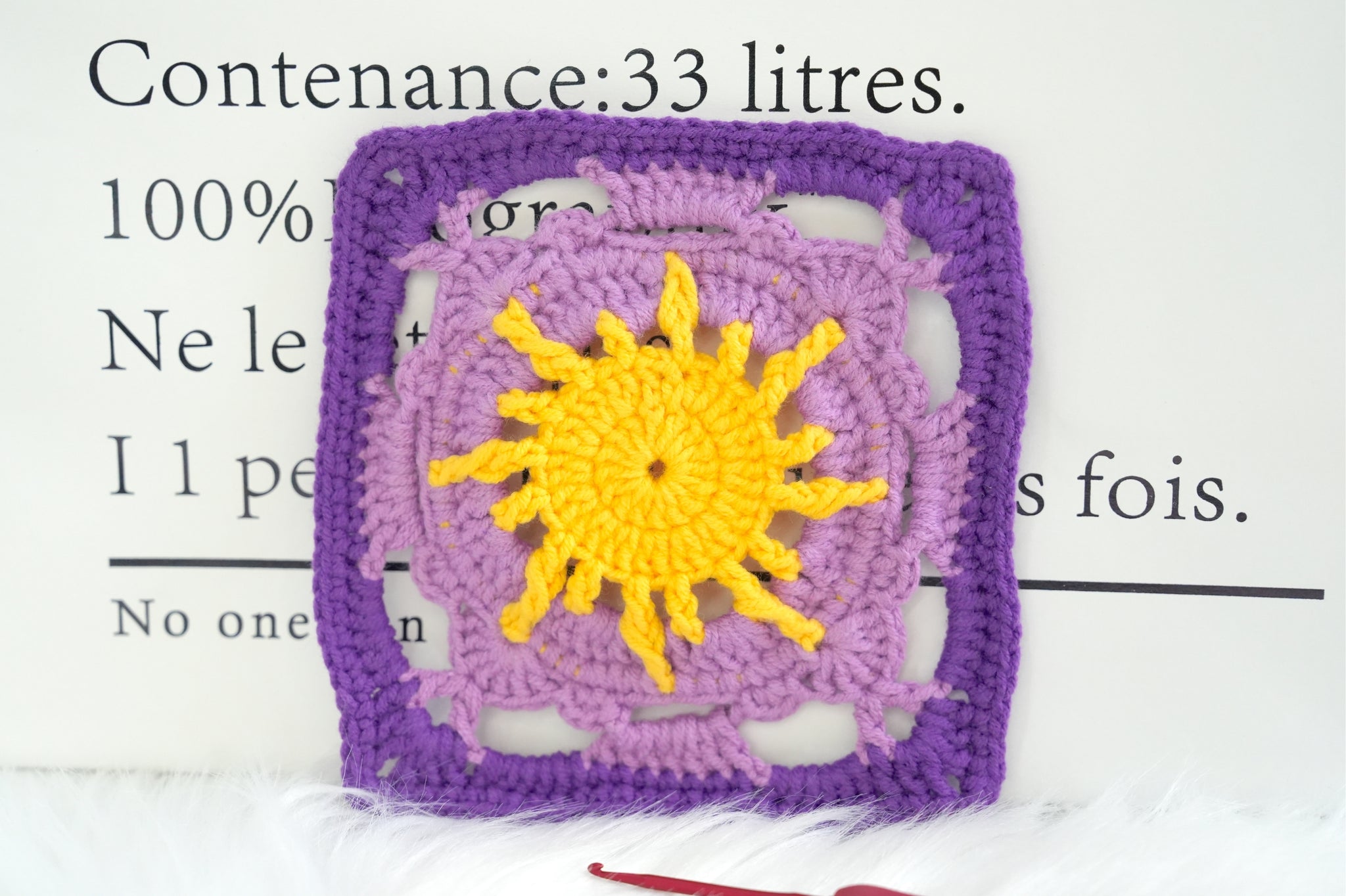 Crochet Sun Granny Square (Style II) Pattern Free (PDF + Beginner Tutorial)