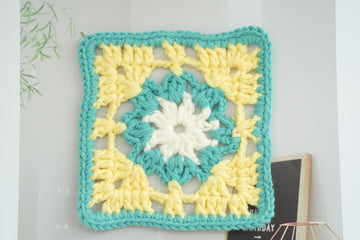 Crochet 8 Petal Flower Granny Square Pattern