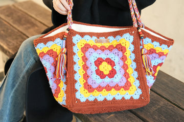 Crochet Big Granny Square Tote Bag Pattern