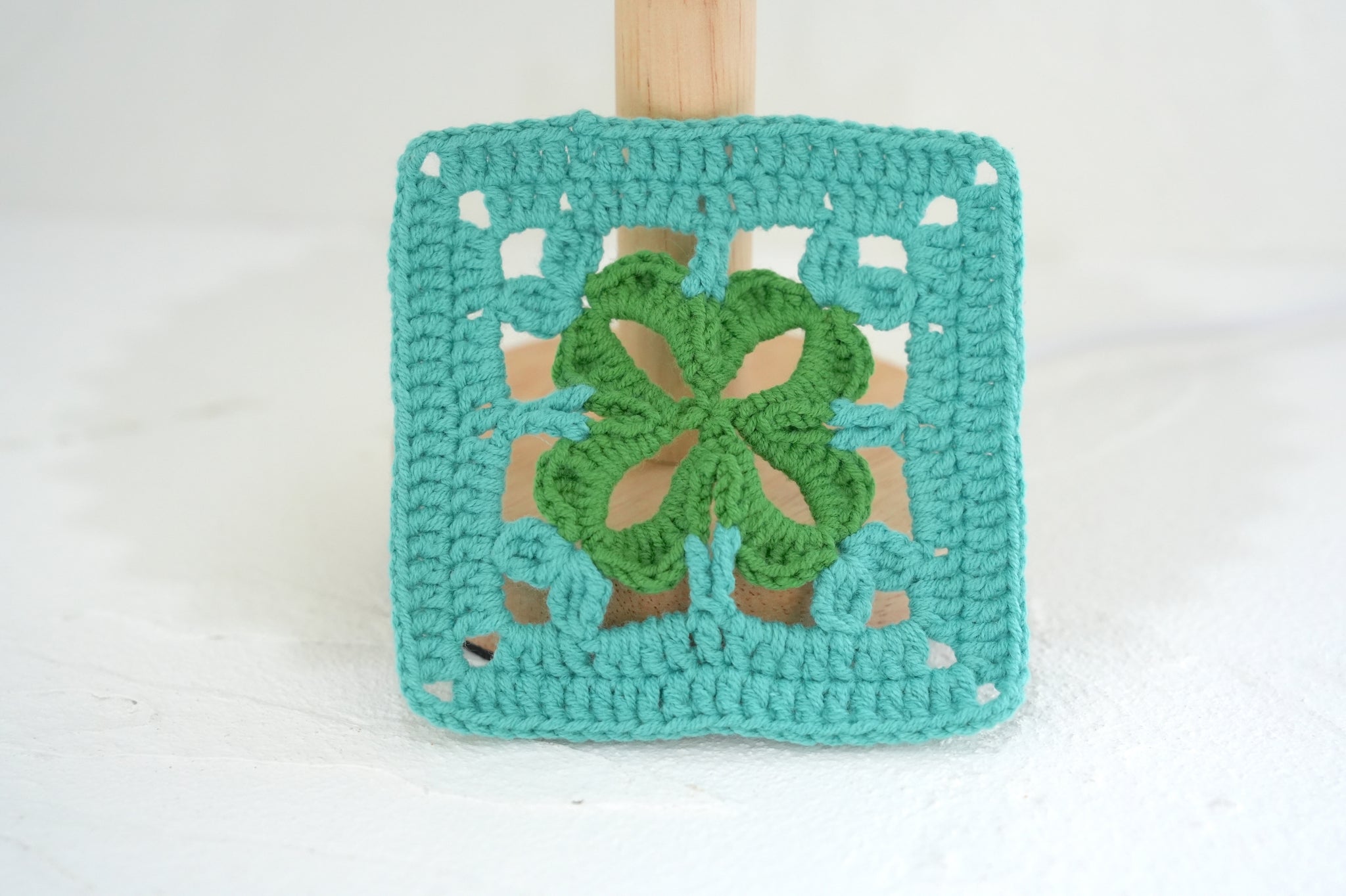 Crochet Four Leaf Clover Granny Square Pattern