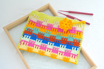 Crochet Granny Square Makeup Bag Pattern