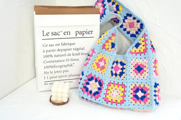 Crochet Granny Square Shopping Bag Pattern