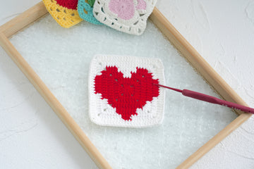 Crochet Heart Granny Square Pattern Free