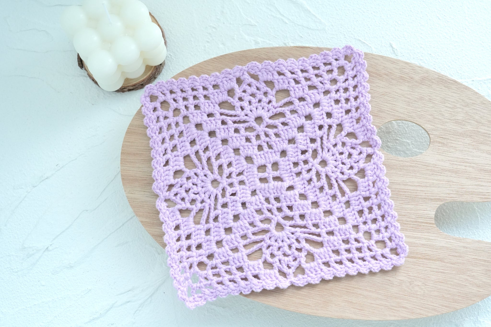 Crochet Lacy Granny Square (Style II) Pattern Free