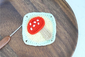 Crochet Mushroom Granny Square Pattern Free