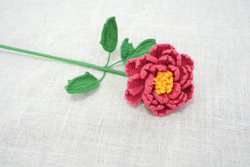 Crochet Peony Pattern Free (PDF + Beginner Tutorial)