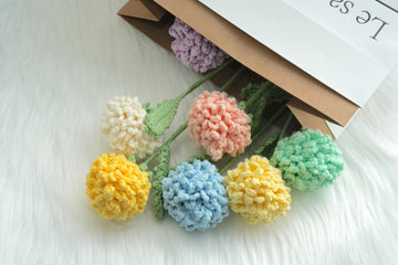 Crochet Pompon Flower Pattern Free (PDF + Beginner Tutorial)