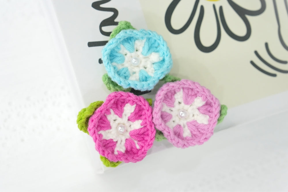 Crochet Small Morning Glory Applique Pattern Free (PDF + Beginner Tutorial)