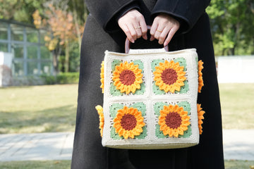 Crochet Sunflower Granny Square Bag Pattern