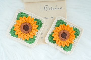 Crochet Sunflower Granny Square Pattern Free