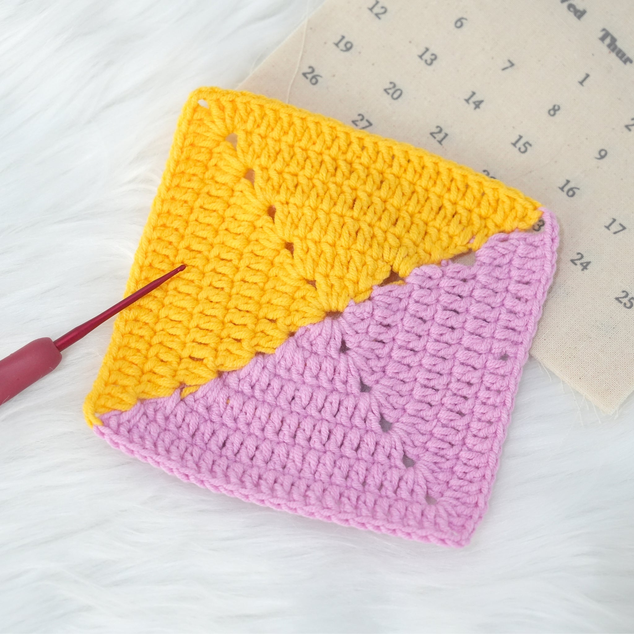 Crochet Two Color Granny Square