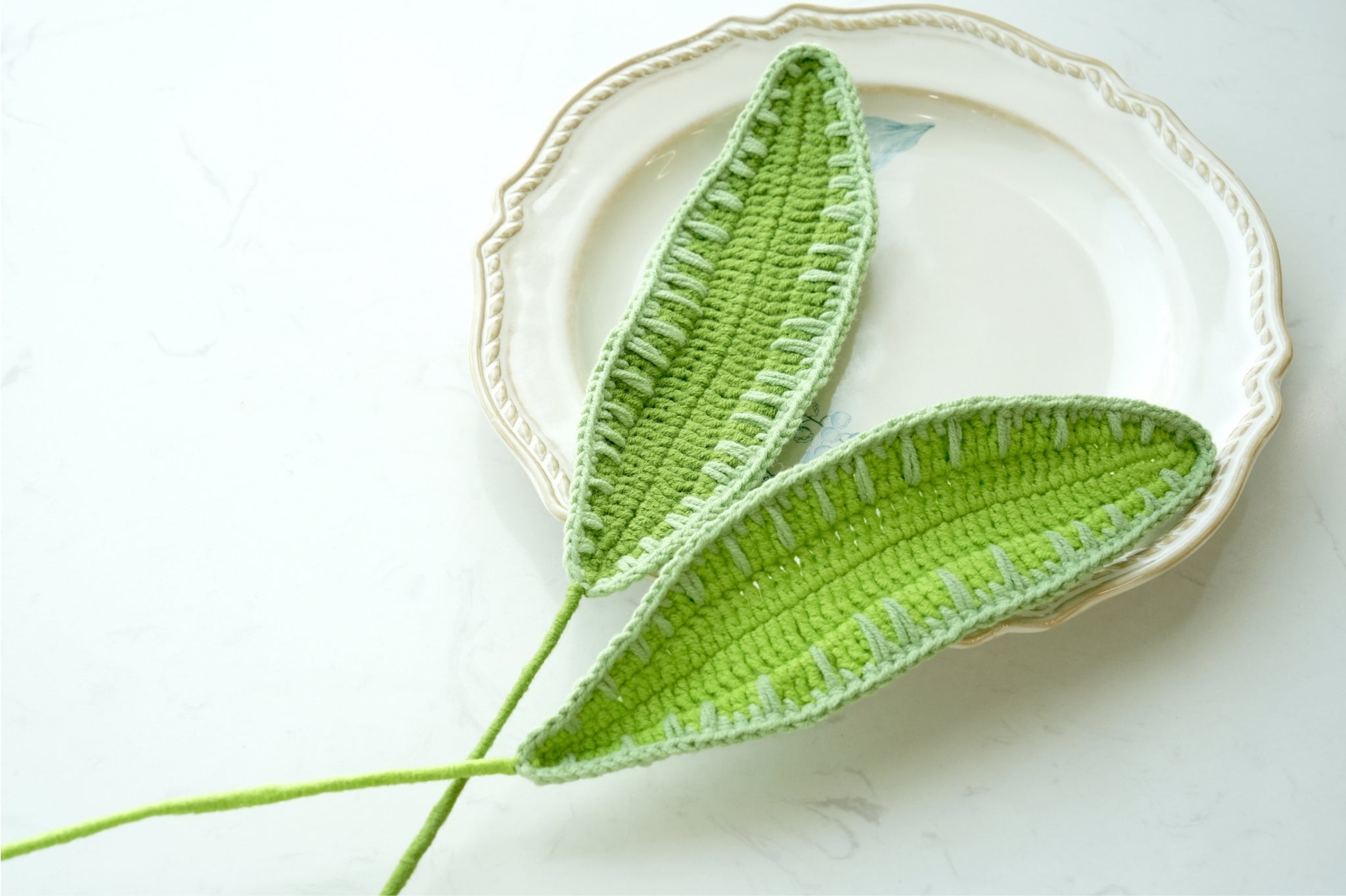 How to Crochet a Cordyline Terminalis Leaf