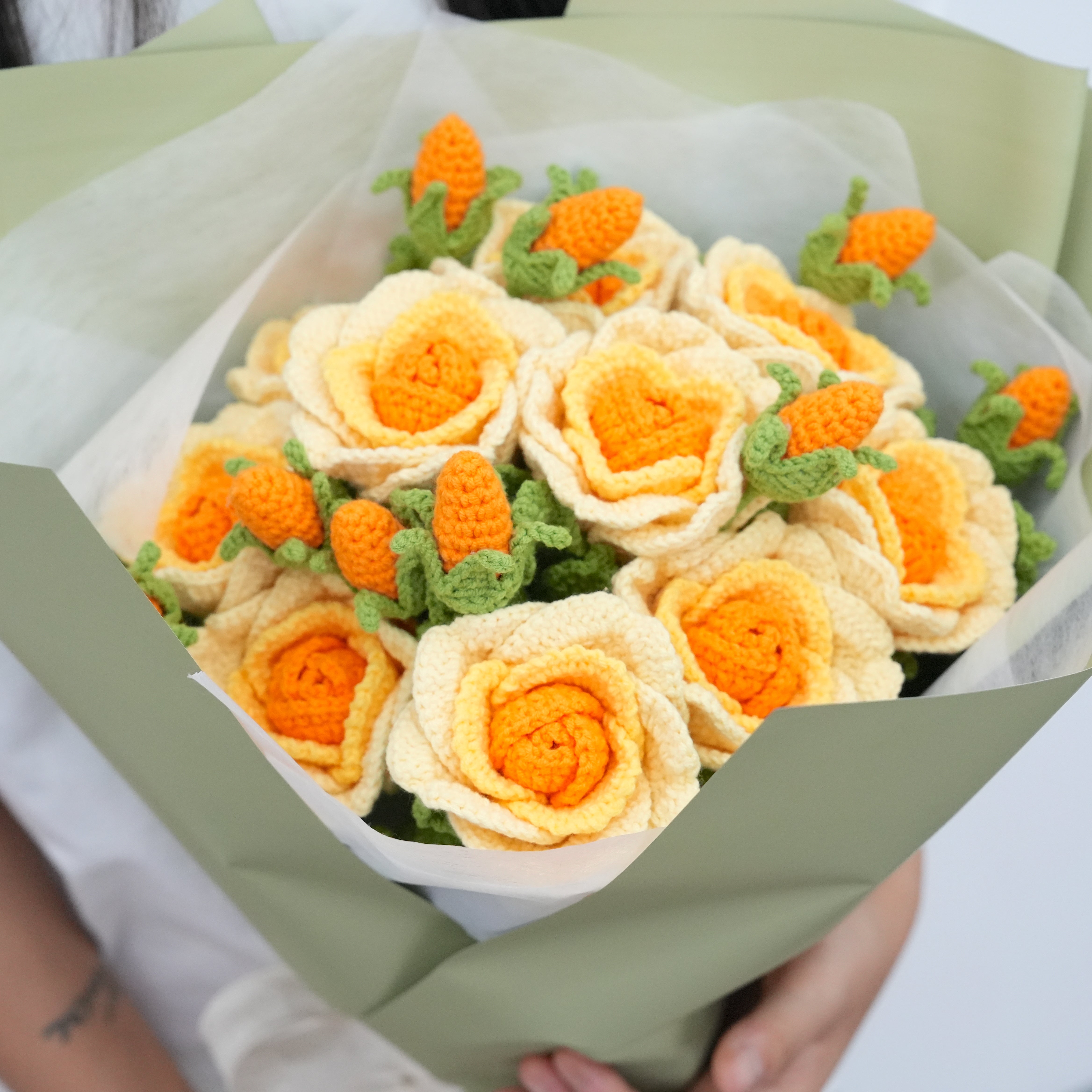 Crochet Rosa Chinensis Bouquet Kits